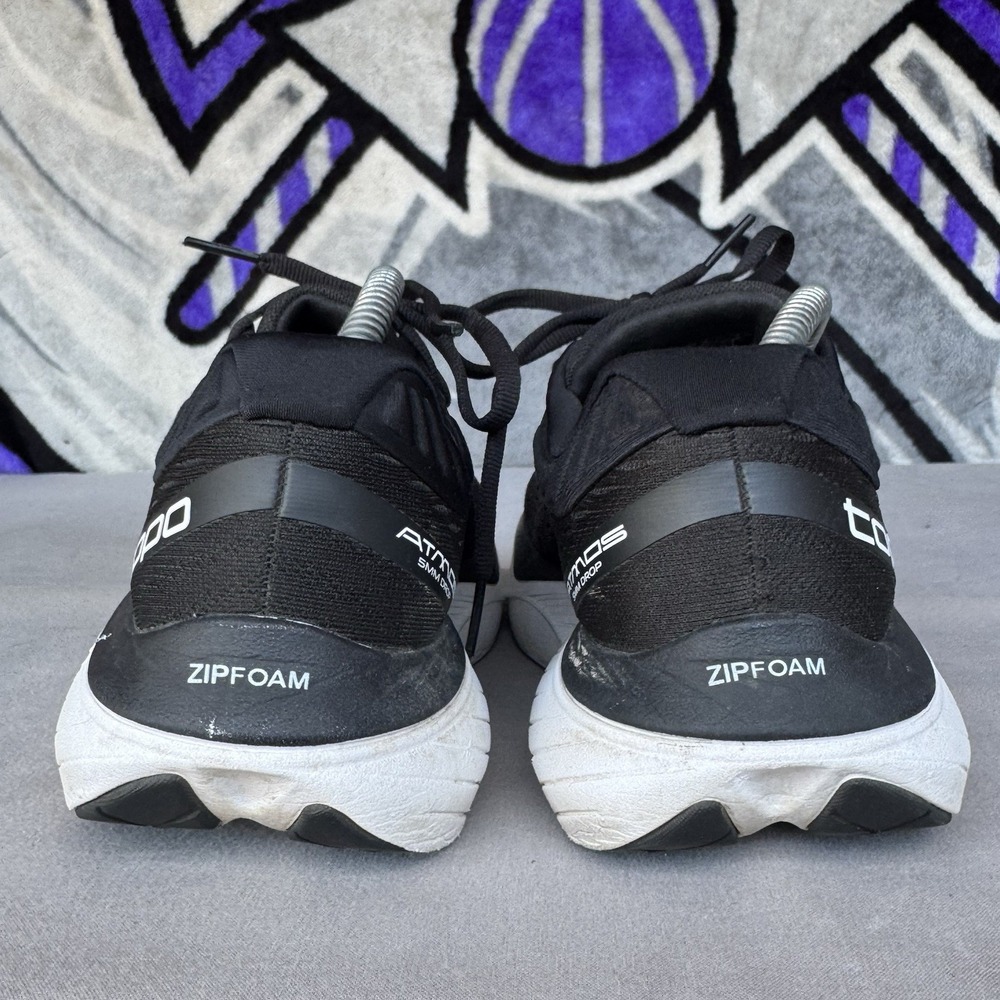 Size 9.5 - Topo Athletic Atmos Running Shoes Sneaker Wide Black ZipFoam - Picture 5 of 10